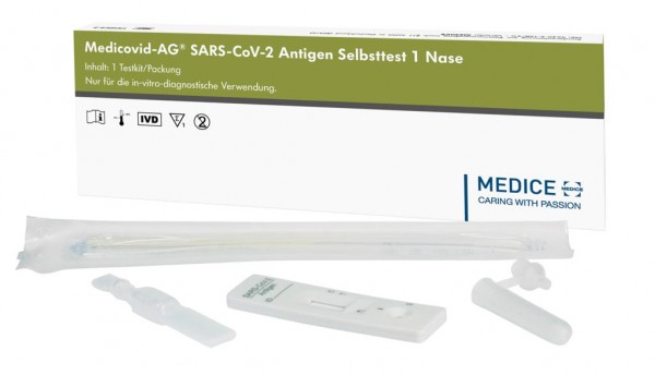 Medicovid-AG SARS-CoV-2 Antigen Selbsttest - Nase (einzeln verpackt)